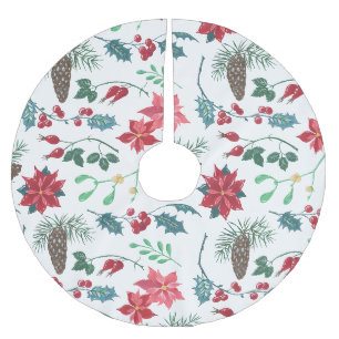 Jupon De Sapin En Polyester Brossé Noël botanique traditionnel