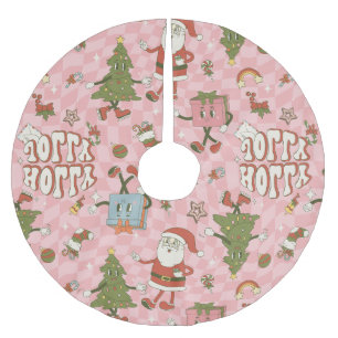 Jupon De Sapin En Polyester Brossé Noël branché de père Noël super dans les années 19