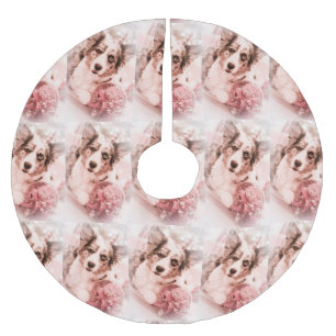 Jupon De Sapin En Polyester Brossé Noël de corgi de Gallois de cardigan