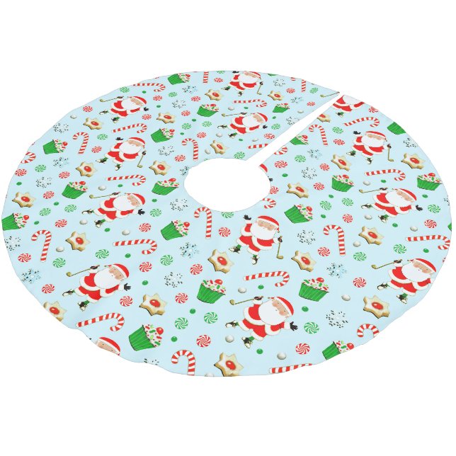 Jupon De Sapin En Polyester Brossé Noël de golf (Angle)