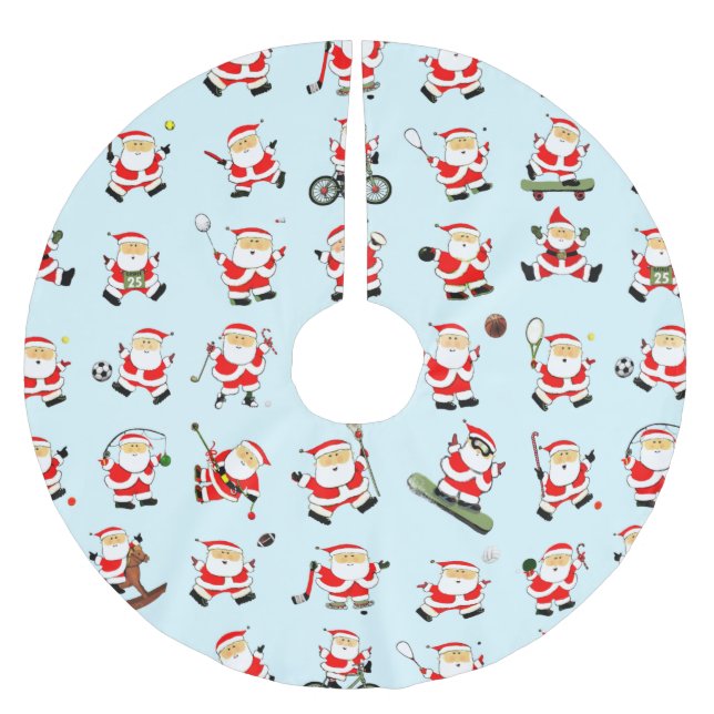 Jupon De Sapin En Polyester Brossé Noël des amateurs de sport (Devant)