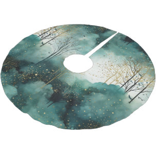 Jupon De Sapin En Polyester Brossé Noël des arbres verts