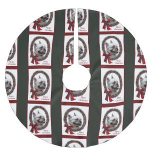Jupon De Sapin En Polyester Brossé Noël des Bulldog français