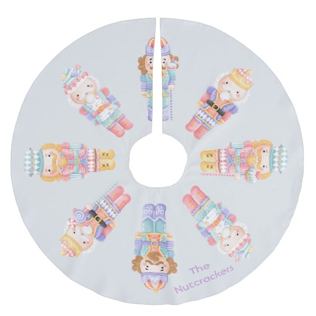 Jupon De Sapin En Polyester Brossé Noël des noisettes (Devant)