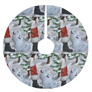 Jupon De Sapin En Polyester Brossé Noël esquimau américain