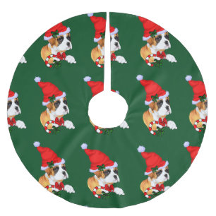 Jupon De Sapin En Polyester Brossé Noël mignon de chien de boxeur