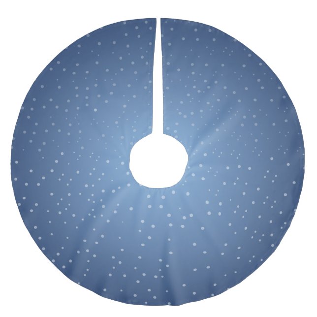 Jupon De Sapin En Polyester Brossé Noël neige (Devant)