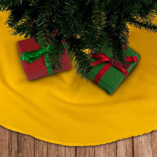 Jupon De Sapin En Polyester Brossé Noël Or Vacances (Créateur téléchargé)