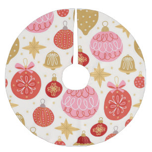 Jupon De Sapin En Polyester Brossé Noël Ornements vintages