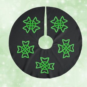Jupon De Sapin En Polyester Brossé Nœud celtique vert irlandais