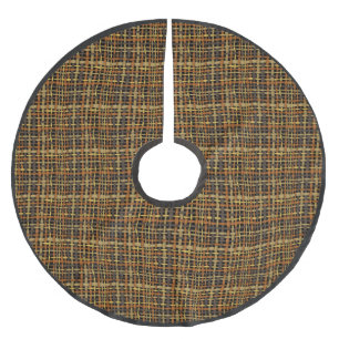 Jupon De Sapin En Polyester Brossé Noir approximatif tissé rustique de toile de jute