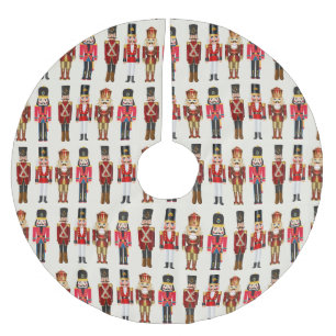 Jupon De Sapin En Polyester Brossé Noisette Soldats Jolie Noël