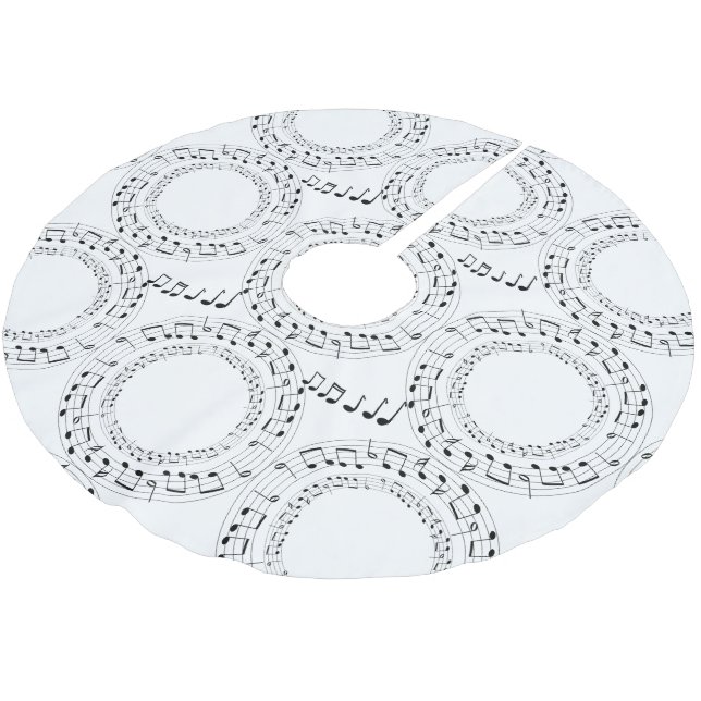 Jupon De Sapin En Polyester Brossé Notes musicales (Angle)