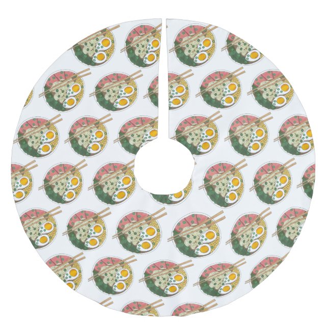 Jupon De Sapin En Polyester Brossé Nourriture Japonaise Ramen Noodle Soupe Foin (Devant)