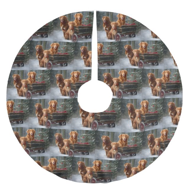 Jupon De Sapin En Polyester Brossé Nouvelle-Écosse Duck Toller Retriever Snowden (Devant)