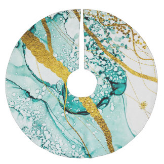 Jupon De Sapin En Polyester Brossé Nuages d'art Abstraits : Encre translucide
