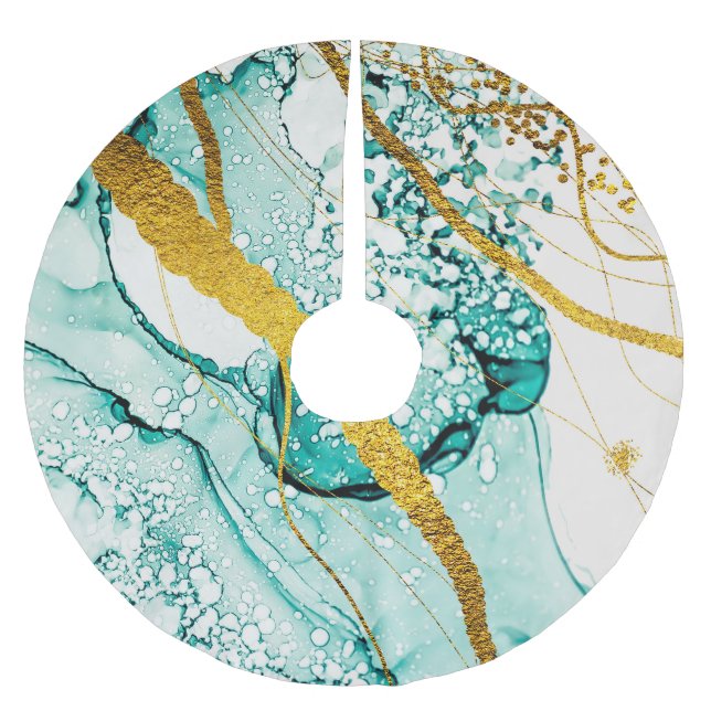 Jupon De Sapin En Polyester Brossé Nuages d'art Abstraits : Encre translucide (Devant)