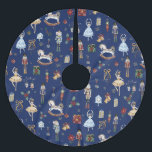 Jupon De Sapin En Polyester Brossé Nutcracker Christmas Ballet Aquarelle Vintage<br><div class="desc">Festive la jupe de Noël à thème Nutcracker.</div>