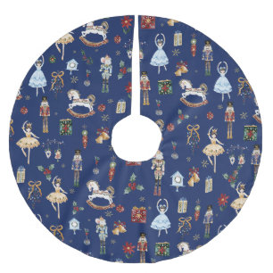 Jupon De Sapin En Polyester Brossé Nutcracker Christmas Ballet Aquarelle Vintage