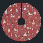 Jupon De Sapin En Polyester Brossé Nutcracker Christmas Ballet Aquarelle Vintage<br><div class="desc">Festive la jupe de Noël à thème Nutcracker.</div>