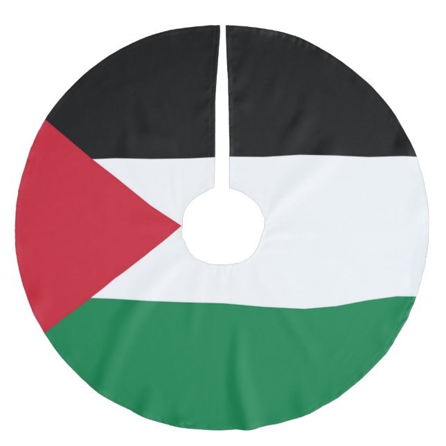Jupon De Sapin En Polyester Brossé officiellement le drapeau de l'État de Palestine (Devant)
