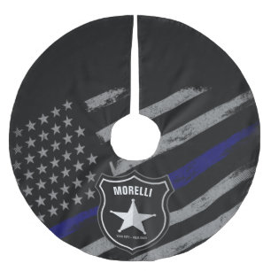 Jupon De Sapin En Polyester Brossé Officier de police Shérif Cop Flag