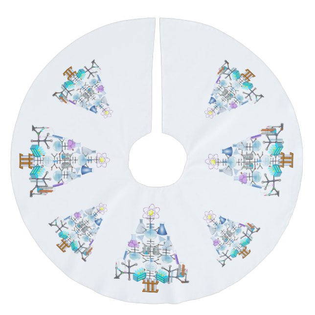 Jupon De Sapin En Polyester Brossé Oh Chemistry, Oh Chemist Tree (Devant)