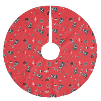 Jupon De Sapin En Polyester Brossé Opossum Trash de Noël qui mâche un Ornement en Ver