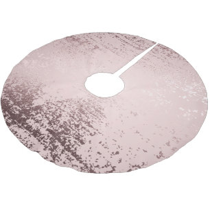 Jupon De Sapin En Polyester Brossé Or rose Design métallique de luxe