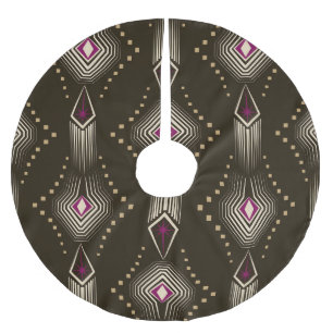 Jupon De Sapin En Polyester Brossé Ornement géométrique Art déco antique