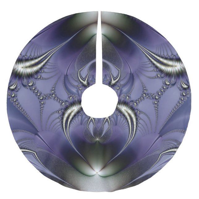Jupon De Sapin En Polyester Brossé Ornement Violet d'Art Abstrait (Devant)