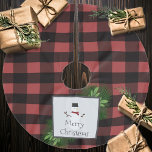 Jupon De Sapin En Polyester Brossé Paillette d'arbre de Snowman Red Buffalo<br><div class="desc">Ajoutez une touche élégante à votre sapin de Noël en cette saison de fêtes avec une jupe d'arbre de Noël Snowman Red Buffalo Plaid. La conception de la jupe d'arbre comprend une boîte ornée de branches de pin et un charmant bonhomme de neige contre un arrière - plan de buffle....</div>