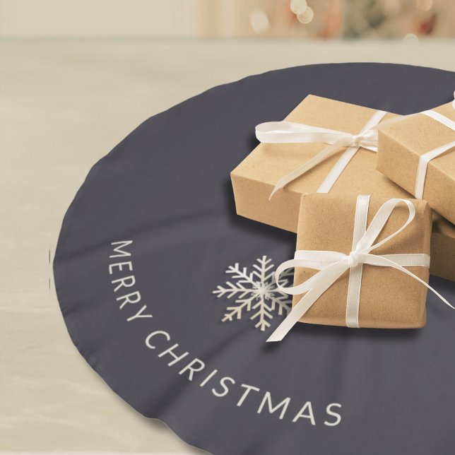 Jupon De Sapin En Polyester Brossé Paillette en Flube à neige foncée (Créateur téléchargé)