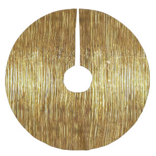Jupon De Sapin En Polyester Brossé Paillettes Rayures Glamour Or Brillant