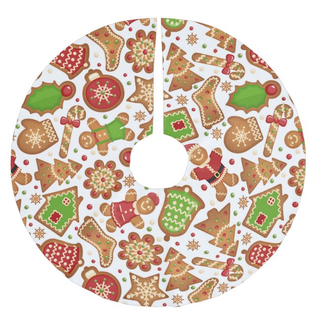 Jupon De Sapin En Polyester Brossé Pain d'épices (Devant)