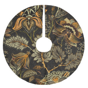 Jupon De Sapin En Polyester Brossé Paisley floral indien, motif sans couture ethnique