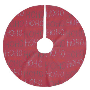 Jupon De Sapin En Polyester Brossé Papier à enveloppement vert sauge de Noël Hohoho