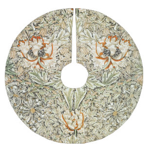 Jupon De Sapin En Polyester Brossé Papier peint floral Chèvrefeuille de William Morri