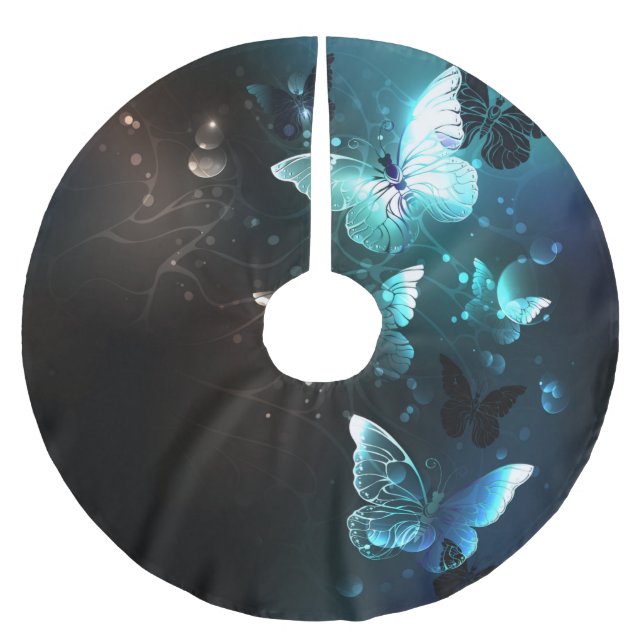 Jupon De Sapin En Polyester Brossé Papillons de nuit à la menthe (Devant)