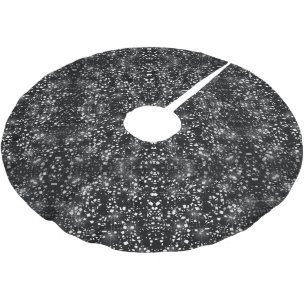 Jupon De Sapin En Polyester Brossé Parties scintillant en verre Argent Faux Éclat sur