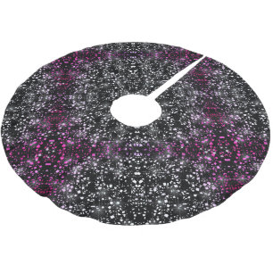 Jupon De Sapin En Polyester Brossé Parties scintillant en verre rose Faux Éclat sur n