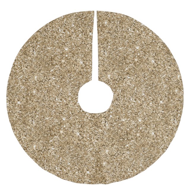 Jupon De Sapin En Polyester Brossé Parties scintillant or en bronze chic (Devant)