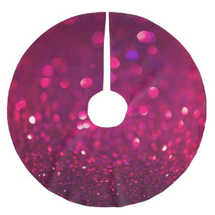Jupon De Sapin En Polyester Brossé Parties scintillant rose rouge : Bokeh Abstrait