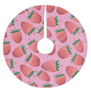 Jupon De Sapin En Polyester Brossé Pastel aux fraises : sucré Vintage