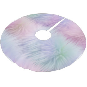 Jupon De Sapin En Polyester Brossé Pastel Rainbow Fur