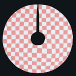 Jupon De Sapin En Polyester Brossé Pastel Rouge Blanc À damiers damier Vintage<br><div class="desc">Pastel rouge et blanc À damiers damier Vintage.</div>