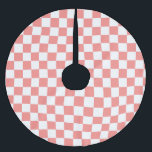 Jupon De Sapin En Polyester Brossé Pastel Rouge Blanc À damiers damier Vintage<br><div class="desc">Pastel rouge et blanc À damiers damier Vintage.</div>