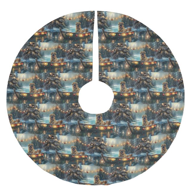 Jupon De Sapin En Polyester Brossé Pasteur anatolien Noël Festive Voyage (Devant)