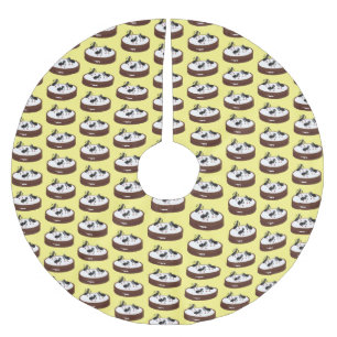 Jupon De Sapin En Polyester Brossé Patinage sur glace de fourmis joyeuses sur dessin 