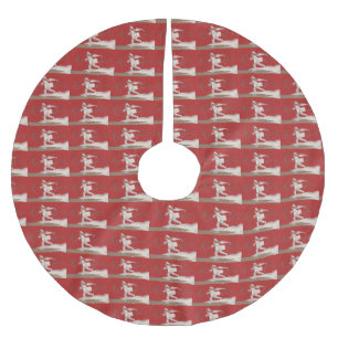 Jupon De Sapin En Polyester Brossé Patinage Vintage Thunder_Cove Noël
